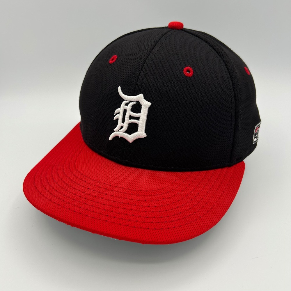 Detroit Tigers Hat The Game Pro Mens 7 1/8 Black Red Gametek Streetwear Vintage